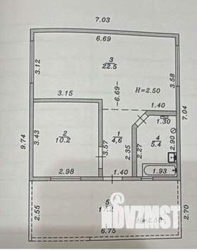Дом 80м&sup2;, 2-этажный, участок 5 сот.  