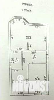 Дом 73м&sup2;, 1-этажный, участок 3 сот.  