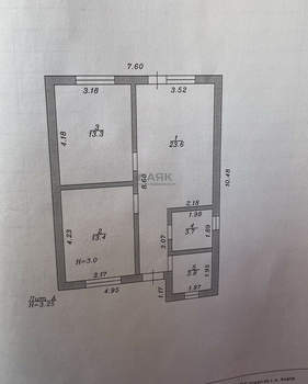 Дом 62м&sup2;, 1-этажный, участок 4 сот.  
