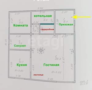 Дом 156м², 2-этажный, участок 7 сот.  