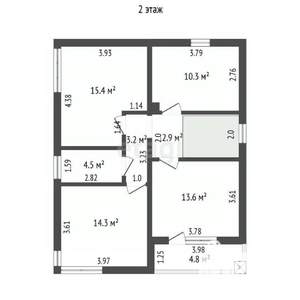 Дом 184м², 2-этажный, участок 6 сот.  