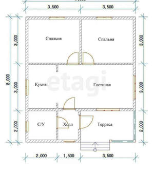 Дом 240м&sup2;, 1-этажный, участок 10 сот.  