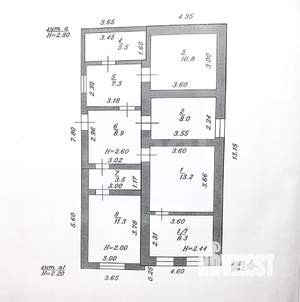 Дом 96м&sup2;, 1-этажный, участок 7 сот.  