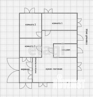 Дом 142м², 1-этажный, участок 5 сот.  