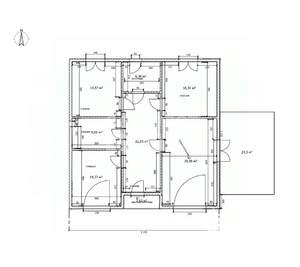 Дом 124м², 1-этажный, участок 6 сот.  