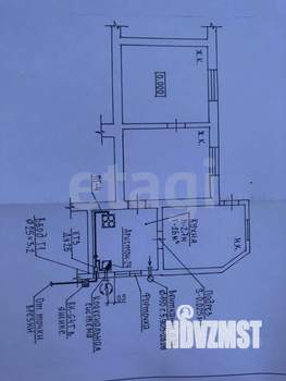 Дом 53м&sup2;, 1-этажный, участок 3 сот.  