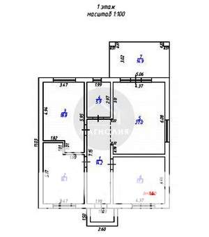 Дом 122м², 1-этажный, участок 6 сот.  