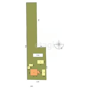 Дом 75м², 1-этажный, участок 15 сот.  