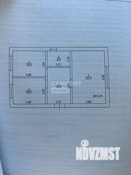 Дом 62м², 1-этажный, участок 3 сот.  