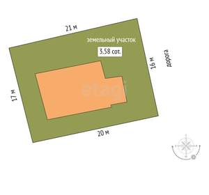 Дом 139м², 2-этажный, участок 4 сот.  