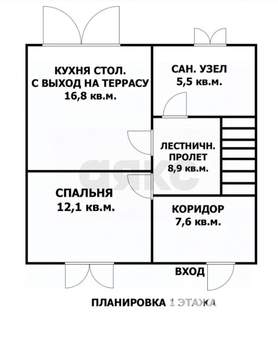Дом 110м², 2-этажный, участок 5 сот.  