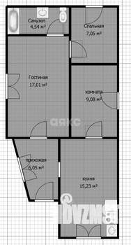Дом 64м², 1-этажный, участок 5 сот.  