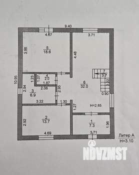 Дом 180м&sup2;, 2-этажный, участок 4 сот.  
