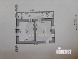 Дом 44м², 1-этажный, участок 8 сот.  