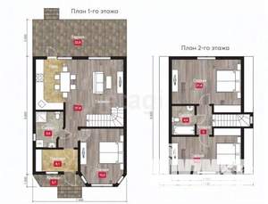 Дом 120м², 2-этажный, участок 7 сот.  