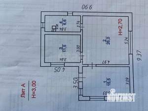 Дом 91м&sup2;, 1-этажный, участок 11 сот.  