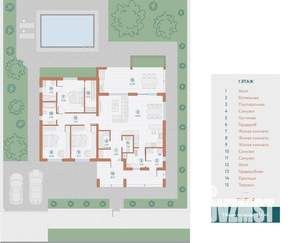 Дом 167м&sup2;, 1-этажный, участок 6 сот.  