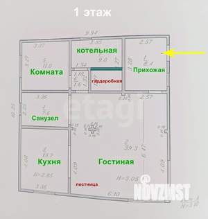 Дом 156м&sup2;, 2-этажный, участок 7 сот.  