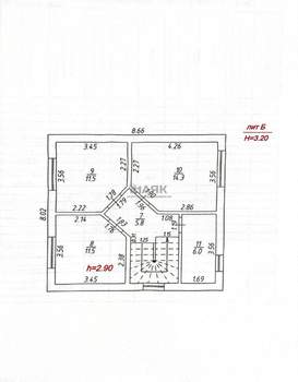 Дом 123м&sup2;, 2-этажный, участок 3 сот.  