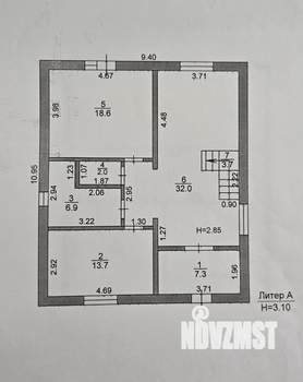 Дом 180м², 2-этажный, участок 4 сот.  