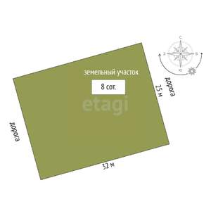 Дом 90м&sup2;, 1-этажный, участок 4 сот.  