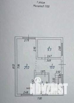 Дом 103м², 2-этажный, участок 4 сот.  