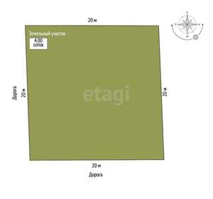 Дом 70м², 1-этажный, участок 4 сот.  