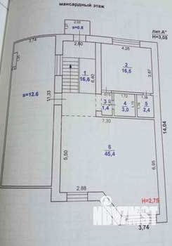 Дом 335м&sup2;, 3-этажный, участок 3 сот.  