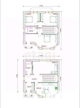 Дом 140м&sup2;, 2-этажный, участок 4 сот.  