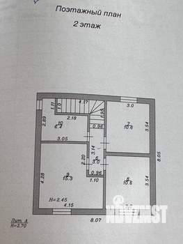 Дом 101м&sup2;, 2-этажный, участок 3 сот.  