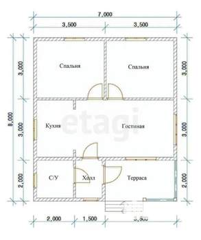Дом 240м&sup2;, 1-этажный, участок 10 сот.  