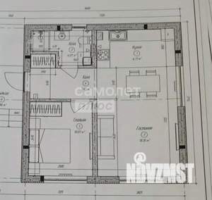 Дом 47м&sup2;, 1-этажный, участок 6 сот.  
