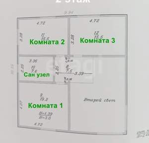 Дом 156м², 2-этажный, участок 7 сот.  