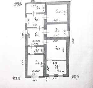 Дом 96м&sup2;, 1-этажный, участок 7 сот.  