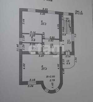 Дом 212м², 3-этажный, участок 5 сот.  