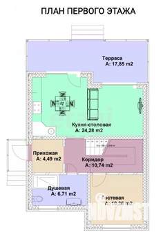 Дом 140м², 2-этажный, участок 3 сот.  