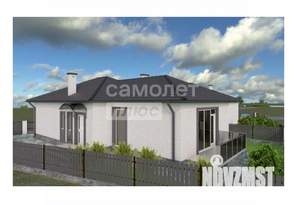 Дом 110м&sup2;, 1-этажный, участок 4 сот.  