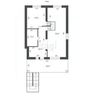 Дом 380м&sup2;, 3-этажный, участок 4 сот.  