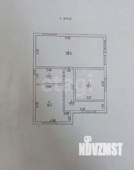 Дом 98м², 1-этажный, участок 3 сот.  