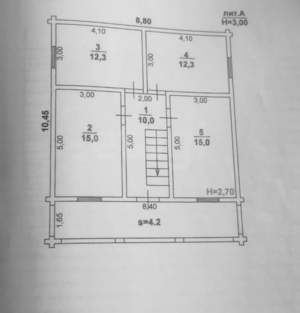 Дом 129м², 2-этажный, участок 4 сот.  