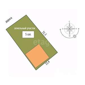 Дом 83м&sup2;, 2-этажный, участок 5 сот.  