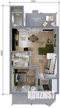 Коттедж 150м², 2-этажный, участок 6 сот.  