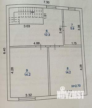 Дом 106м&sup2;, 2-этажный, участок 4 сот.  