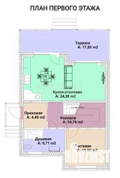 Дом 140м², 2-этажный, участок 3 сот.  