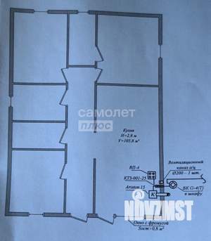 Дом 108м&sup2;, 1-этажный, участок 4 сот.  