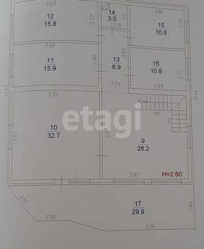 Дом 261м², 2-этажный, участок 5 сот.  
