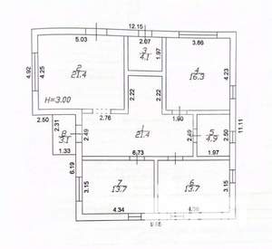 Дом 106м&sup2;, 1-этажный, участок 6 сот.  