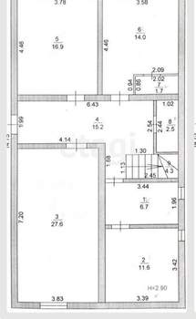 Дом 195м&sup2;, 3-этажный, участок 3 сот.  