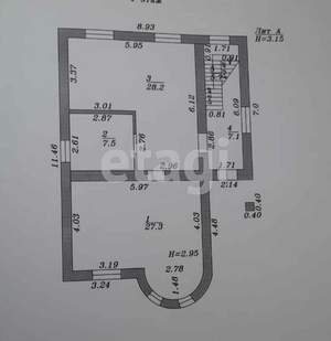 Дом 212м², 3-этажный, участок 5 сот.  