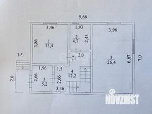 Дом 100м&sup2;, 2-этажный, участок 10 сот.  
